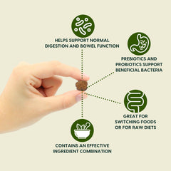 Ark Naturals Digestivo Suave gominolas para perros y gatos, ingredientes naturales.