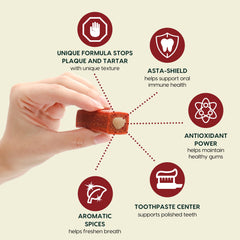 Ark Naturals Protection+ con centro de pasta dental para masticables dentales, limpieza diaria