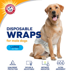 Arm & Hammer banda cintura ajuste cómodo para perros machos grandes.