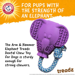 Arm & Hammer Elephant Treadz para perros, masticación enfocada, ayuda a mantener dientes limpios.
