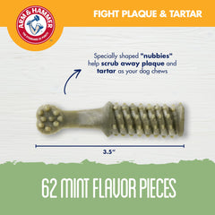 Arm & Hammer Nubbies dentales: paquete de 62 unidades para uso diario.