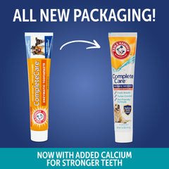 Pasta dental para perros Arm & Hammer en tubo abierto para uso diario.