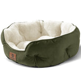 Asvin cama para perro pequeño, sherpa suave para descanso cómodo