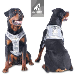 AUROTH Arnés táctico para perro con clip trasero para paseos controlados.