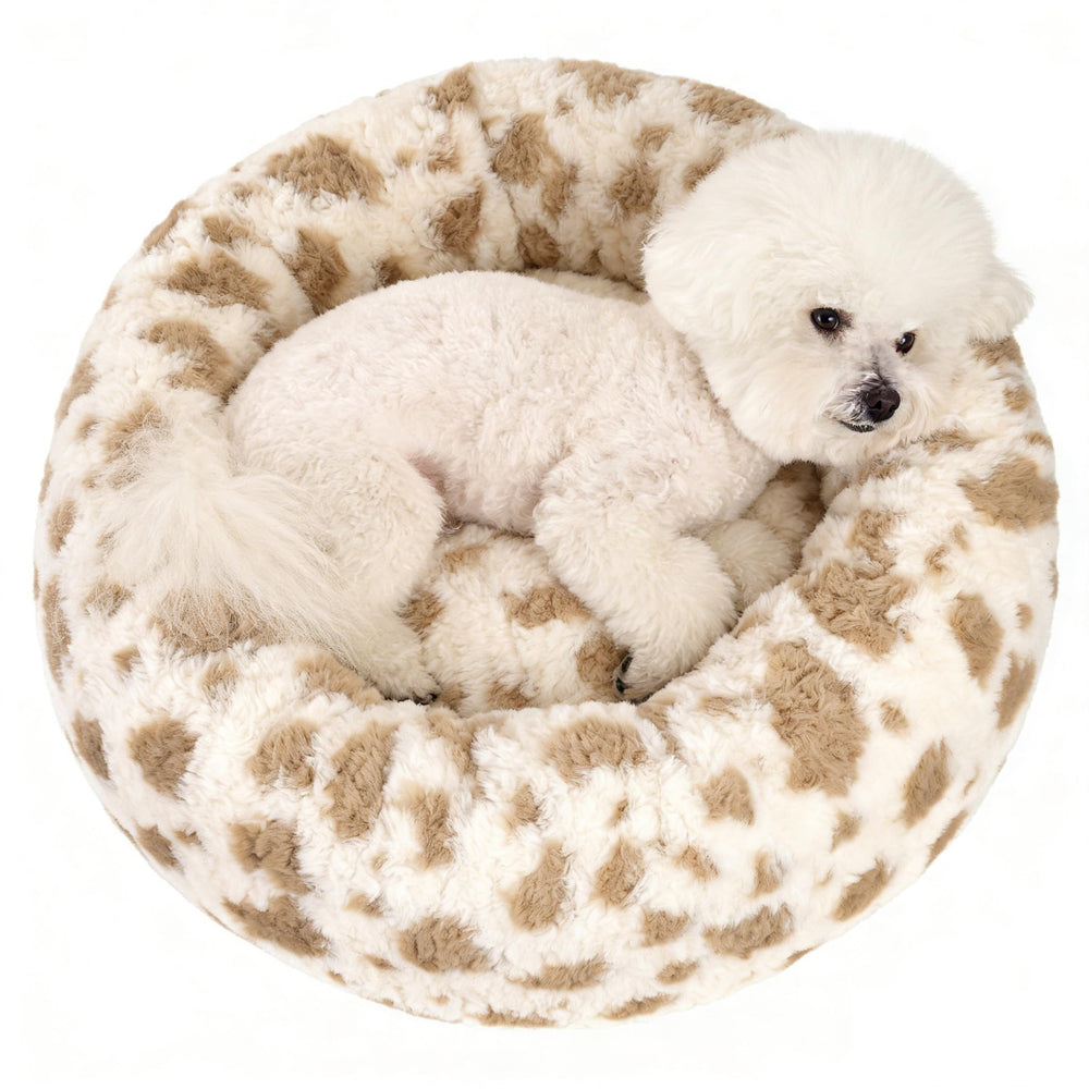 Avont cama para perro redonda, interior de espuma de alta densidad para soporte cómodo.