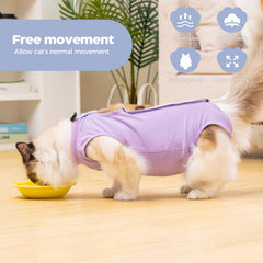 Avont Saco de Recuperación para Gato, tejido modal transpirable para la curación.