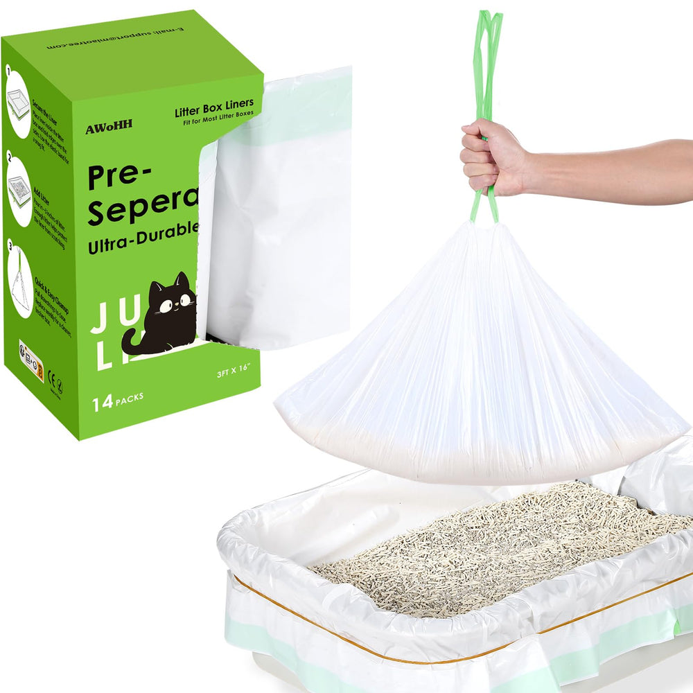 Bolsas AWoHH para caja de arena con dispensador, fácil extracción con una sola mano.
