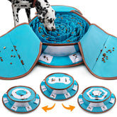 AWOOF Snuffle Mat para perros, enfoque en premios ocultos para estimular el olfato.