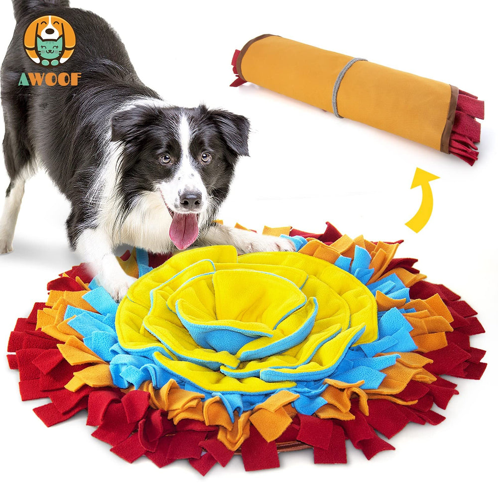 Alfombra AWOOF de olfato para perros en interior, estimula el olfato y reduce aburrimiento.
