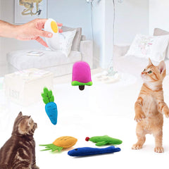 AWOOOF juguete huevo de peluche catnip, exploración tranquila para gatitos