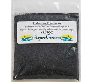 AzureGreen Comida de Lodestone 4 oz: ofrenda para rituales de buena suerte y prosperidad