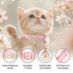 Babole Pet collar gato con colgante coordinado rosa, añade encanto seguro.