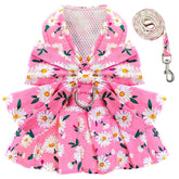 BAEJMJK vestido para perro con dalia rosa, elegante para paseos.