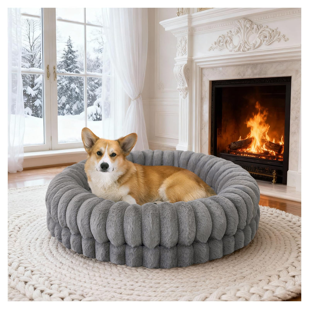 BALANCE cama-donut-lujo-perro-30-pulgadas: descanso cómodo y seguro para perros medianos.