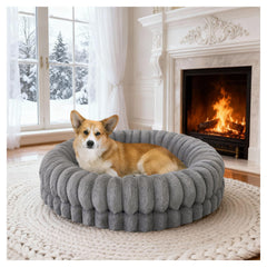BALANCE cama-donut-lujo-perro-30-pulgadas: descanso cómodo y seguro para perros medianos.