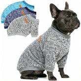 Baobicute sudadera azul para perro pequeño, cálida y suave para paseos invernales.