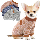 Baobicute trío de suéteres para perros pequeños, ideal para paseos fríos.