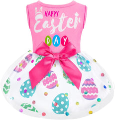 BAOBICUTE vestido de Pascua para perro con tul y lazo, ideal para fiestas