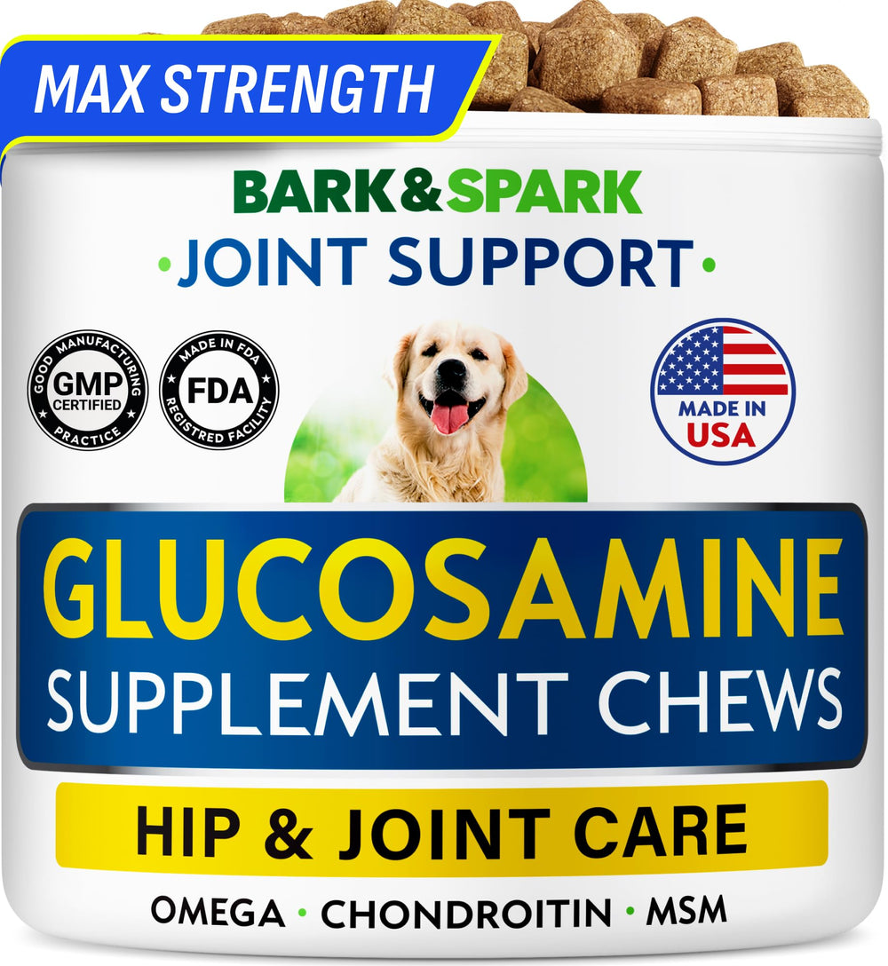 BARK&SPARK Glucosamina y Condroitina para perros: golosinas que apoyan la movilidad.