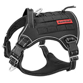 BARKBAY arnés táctico para perro, vista posterior, mejora el control y la seguridad en paseos.