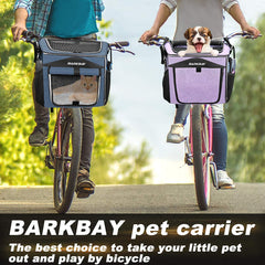 Cesta BarkBay expansible para bici, diseño compacto.