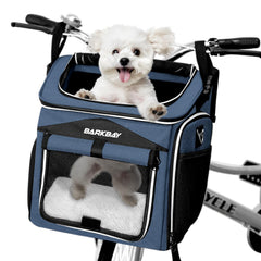 Cesta BarkBay para perro, vista frontal, paseos seguros.