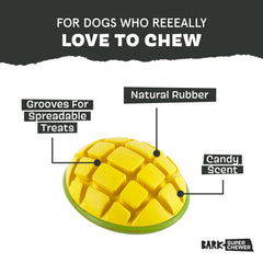BarkBox Go Mango, diseño duradero para mordidas intensas de razas grandes