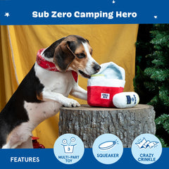 BarkBox Sub Zero Camping Hero : traitements et surprises cachés dans le refroidisseur.