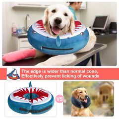 BEAUTYZOO collar dona inflable para gatos, evita lamer heridas manteniendo libertad de movimiento.