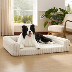 Bedsure ComfyFleece: cama ortopédica para perros grandes con espuma viscoelástica de apoyo.