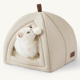 Bedsure cueva para gato 2 en 1 con cojín desmontable, descanso cómodo.