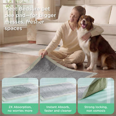Bedsure extralargo 28x34 con absorción rápida para patas secas.
