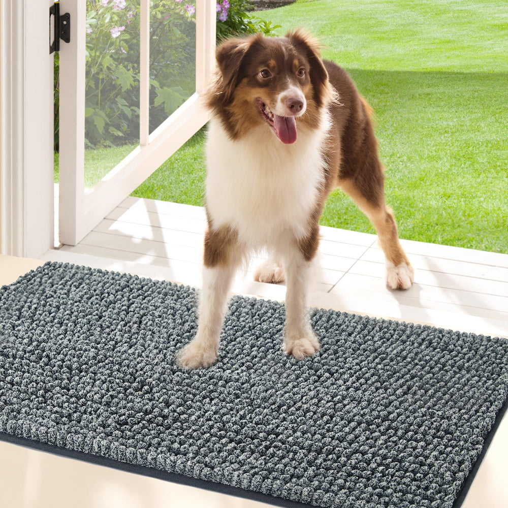 Bedsure alfombrilla para patas con lodo en la entrada, captura suciedad rápidamente.