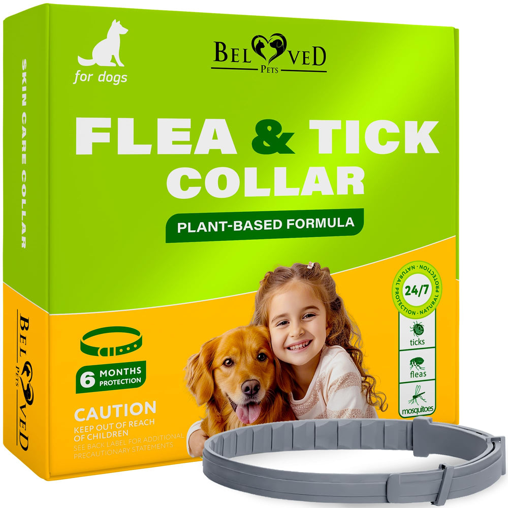 Beloved Pets collar frente pulgas y garrapatas, protección rápida sin mordidas.