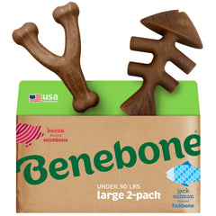 Benebone dos-pack mordedores duraderos para perros grandes