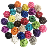 Bolas de rattan Benvo, 32 unidades, diámetro 3 cm, para masticar de aves.