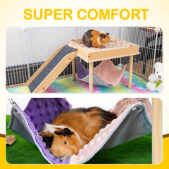 BESNEW escaleras anchas para conejillo de indias, subida segura y suave