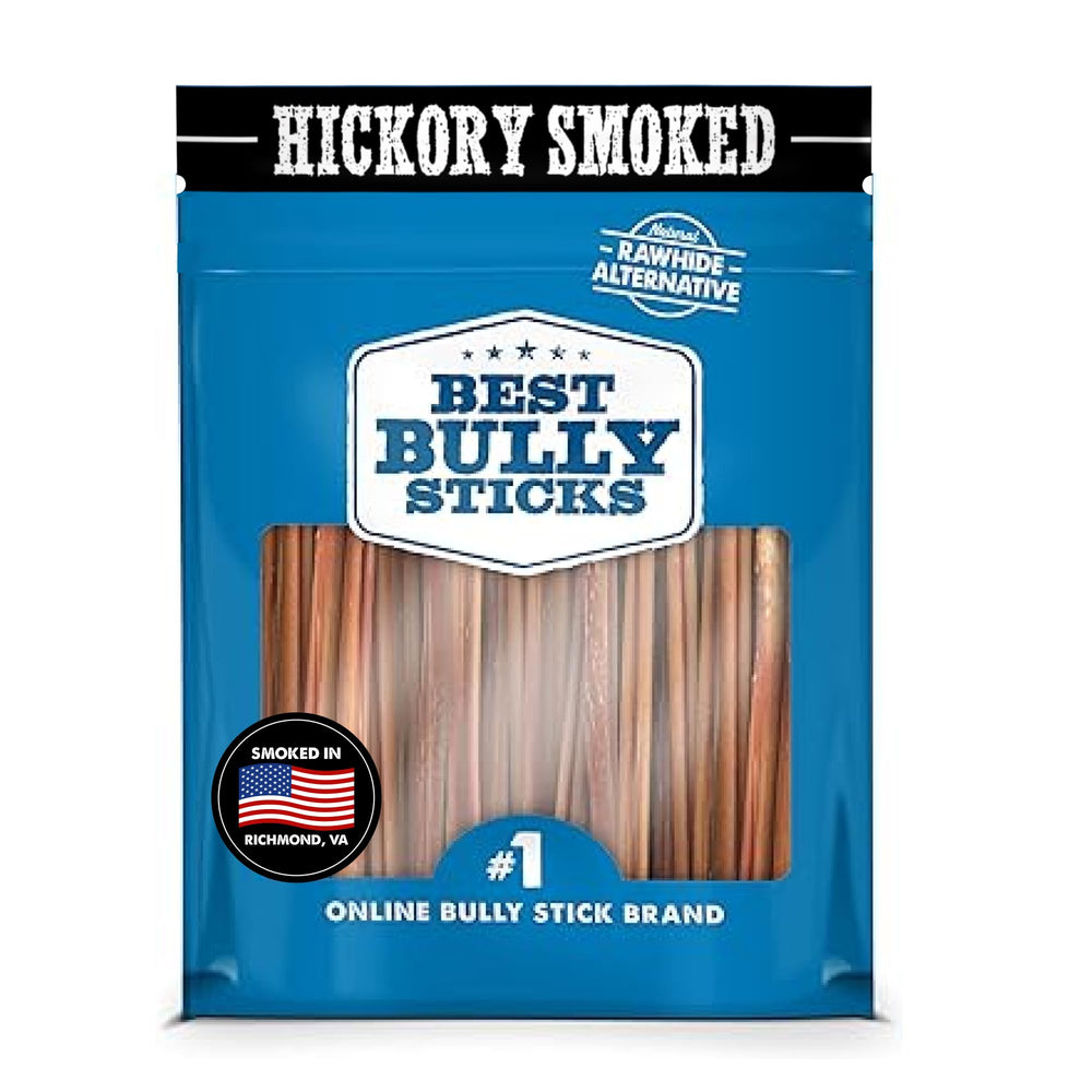 Best Bully Sticks ahumado natural 6 pulgadas: recompensa sabrosa para entrenamiento y calma.