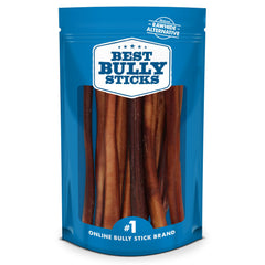 Best Bully Sticks: hueso de res grueso de 12 pulgadas para perros grandes.
