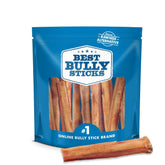 Best Bully Sticks paquete 10 palitos 6 pulgadas para perros grandes, masticación saludable.