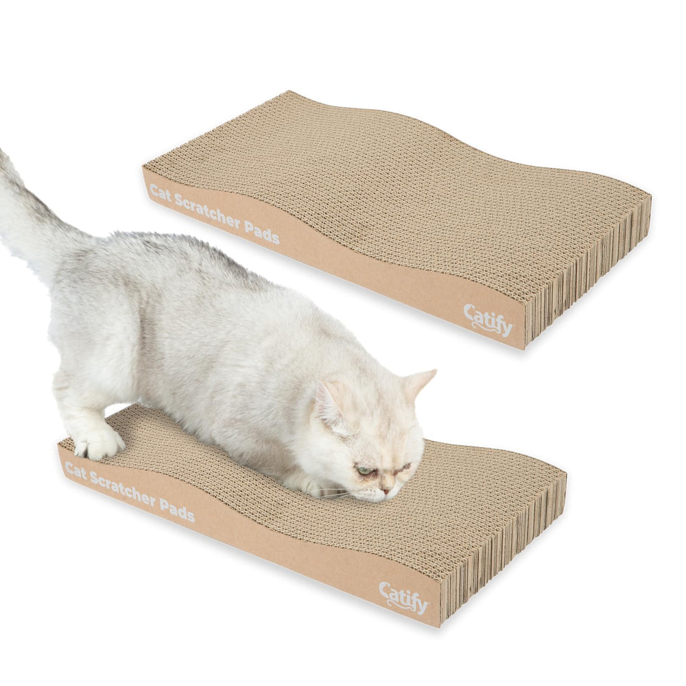 Best Pet Supplies Catify rasca-onda visión general para estirar garras.
