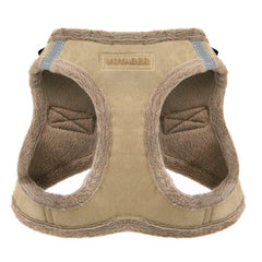 Best Pet Supplies harnais peluche latte suede M, confort tout-temps pour promenades.