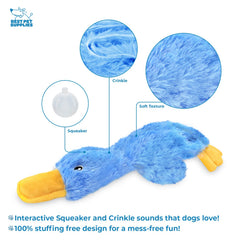 Best Pet Supplies Juguete interactivo para perros azul grande fomenta juego activo