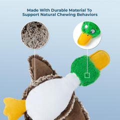 Best Pet Supplies Mallard Duck gris pequeño, relleno suave y exterior resistente