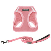 Best Pet Supplies Voyager arnés paso-entrar en malla de aire rosa, cómodo para paseos diarios