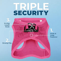 Best Pet Supplies Voyager arnés reflectivo con bandas dobles para mayor visibilidad.