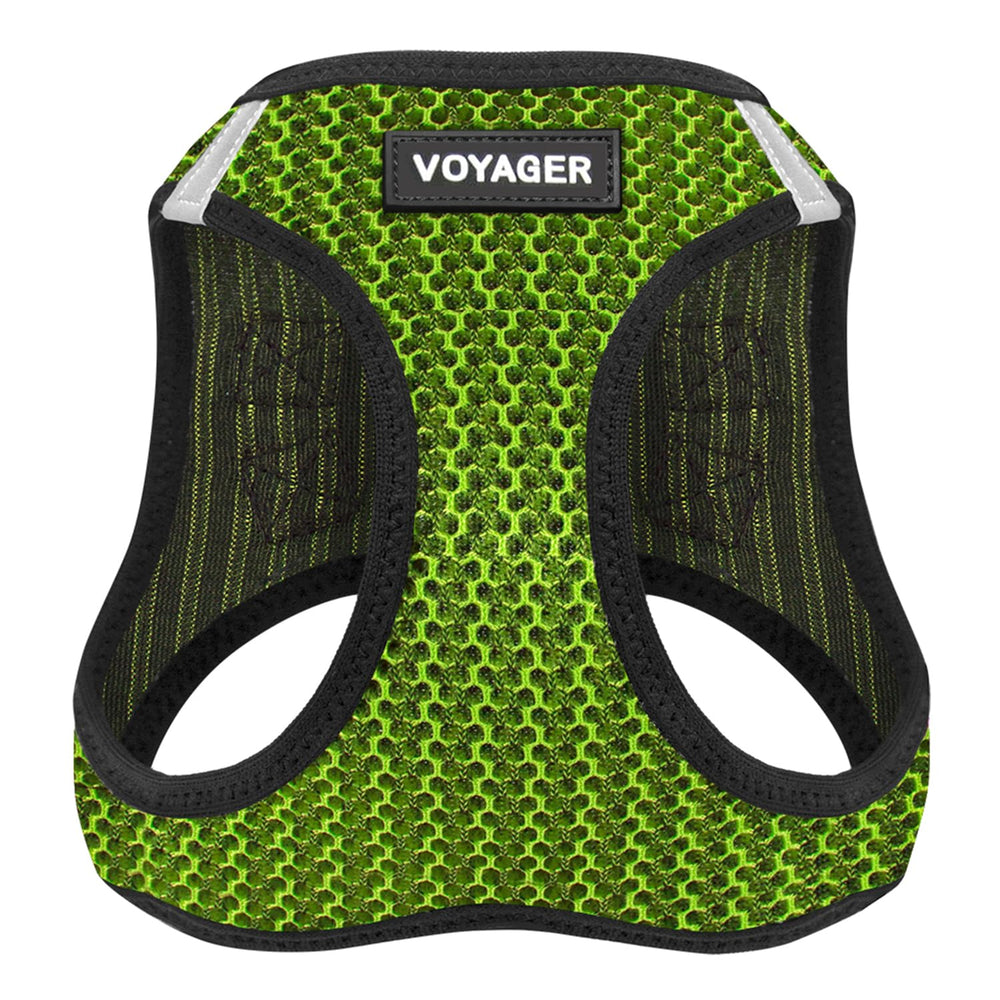 Best Pet Supplies Voyager harnais à enfiler en mesh aérien lime vert pour chiens et chats.