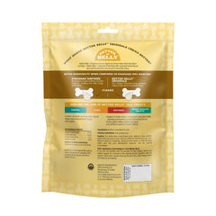 Better Belly Originals empaque de masticables para perros, ideal para compra y almacenamiento.