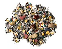 Ingredientes clave de Better Bird Alimento Premium para loros, promueven una dieta balanceada.