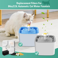 BFLICROY filtración triple para fuente de gatos, agua limpia.